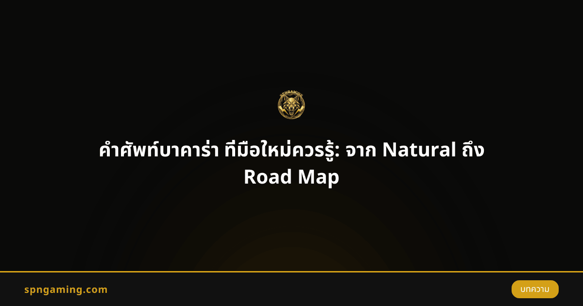 คำศัพท์บาคาร่า ที่มือใหม่ควรรู้: จาก Natural ถึง Road Map