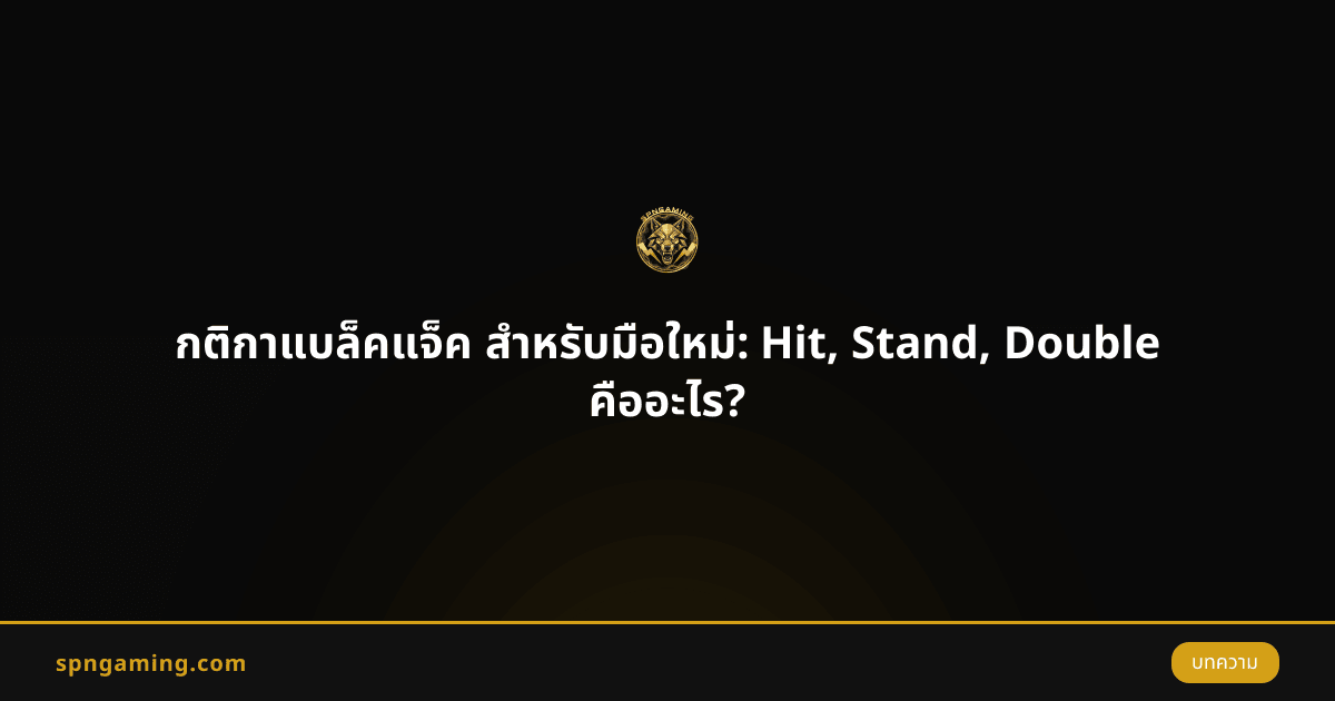 กติกาแบล็คแจ็ค สำหรับมือใหม่: Hit, Stand, Double คืออะไร?