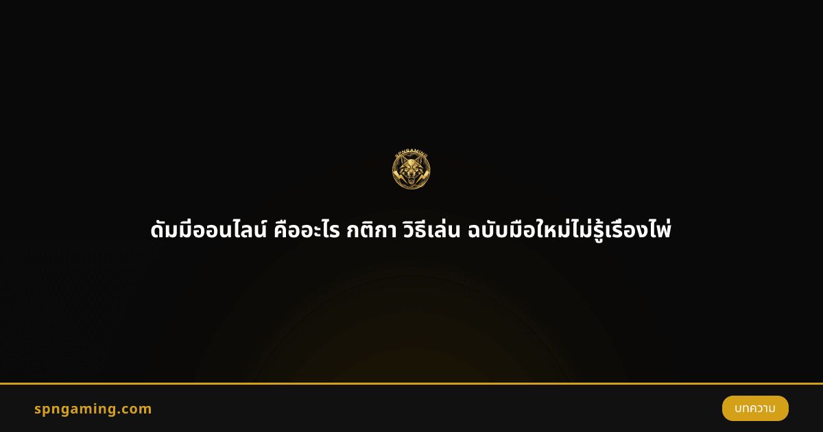 ดัมมี่ออนไลน์ คืออะไร กติกา วิธีเล่น ฉบับมือใหม่ไม่รู้เรื่องไพ่