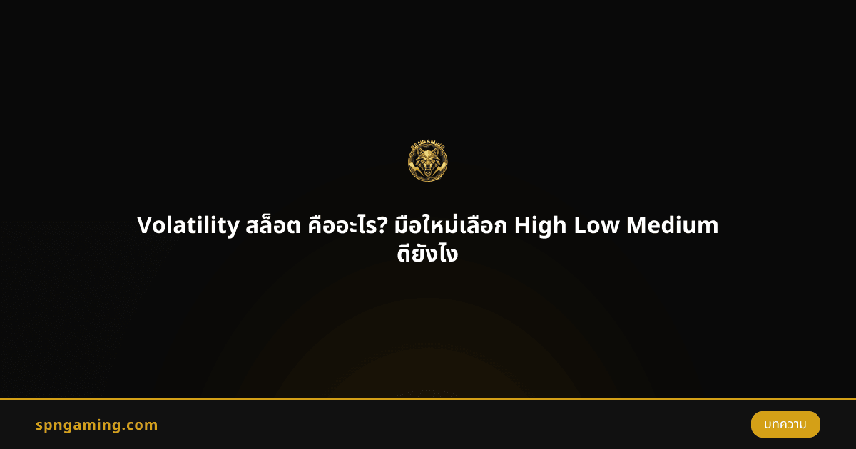 Volatility สล็อต คืออะไร? มือใหม่เลือก High Low Medium ดียังไง