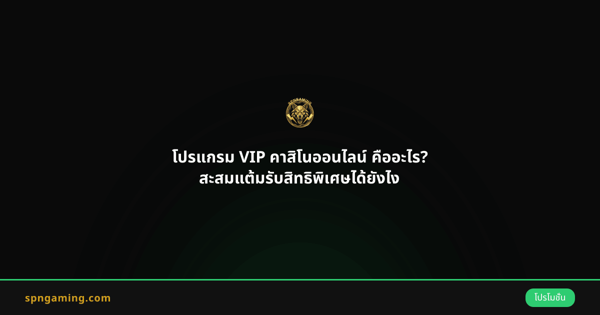โปรแกรม VIP คาสิโนออนไลน์ คืออะไร? สะสมแต้มรับสิทธิพิเศษได้ยังไง